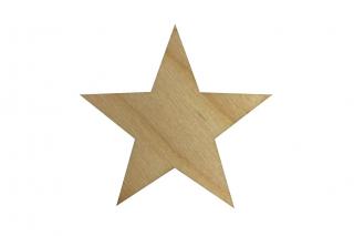 Dřevěná hvězda 5 x 5 cm