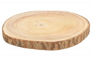 Dřevěná podložka z kmene pavlovnie Ø39 cm