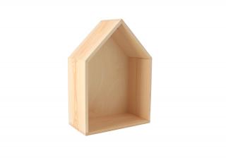 Dřevěná polička domeček - malá