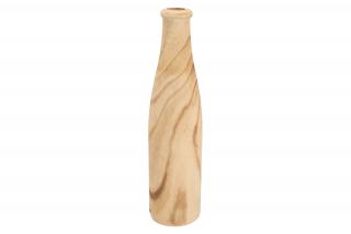 Dřevěná úzká váza 40 cm