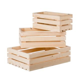 Dřevěné bedýnky II - komplet 3 ks