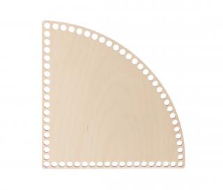 Dřevěné dno/víko na košík - kruhová výseč bříza Zvolte variantu:: 20x20 cm