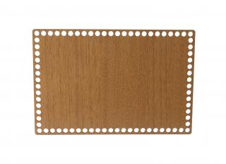 Dřevěné dno/víko na košík - obdélník dub Zvolte variantu:: 22x10 cm