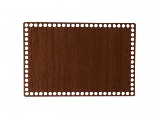 Dřevěné dno/víko na košík - obdélník ořech Zvolte variantu:: 40x10 cm