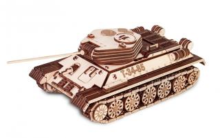Dřevěné mechanické 3D puzzle - Tank T-34-85