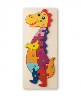 Dřevěné puzzle dinosaurus