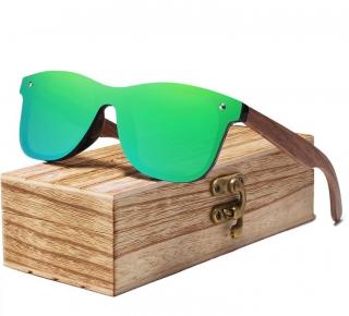Dřevěné sluneční brýle Kingseven - zelené