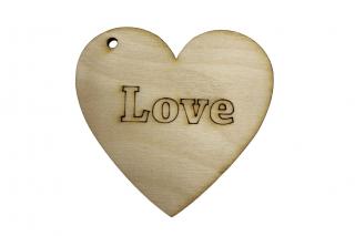 Dřevěné srdce  LOVE