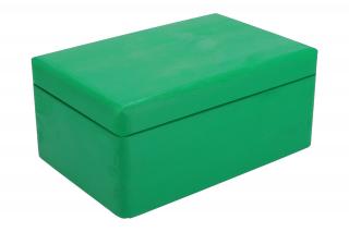 Dřevěný box s víkem 30 x 20 x 13,5 cm bez rukojeti - zelený
