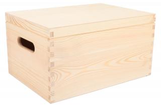 Dřevěný box s víkem 35 x 25 x 18 cm