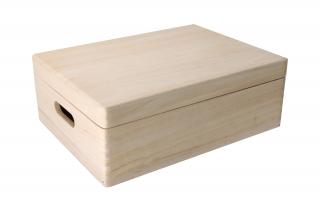 Dřevěný box s víkem 39 x 29 x 14 cm - pavlovnie