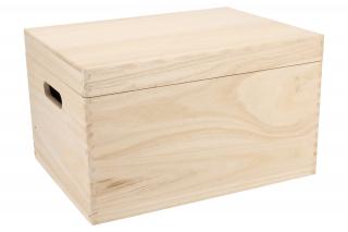 Dřevěný box s víkem 39 x 29 x 23 cm - pavlovnie