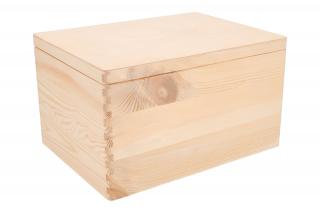 Dřevěný box s víkem 40 x 30 x 24 cm bez rukojeti