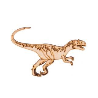 Dřevěný dinosaurus III 6,5 x 10 cm