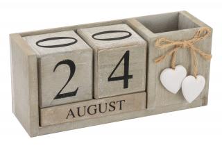 Dřevěný kalendář - SOLID HEART