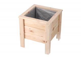 Dřevěný květináč - čtverec 26 cm