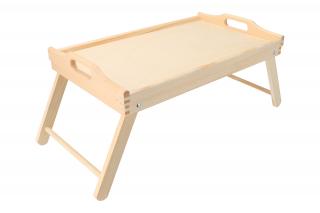 Dřevěný servírovací stolek do postele 50x30 cm - nelakovaný