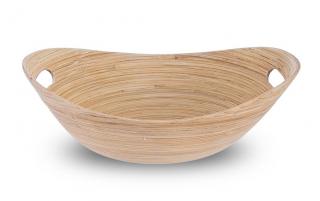 Miska z točeného bambusu oválná - 32 x 24,5 cm