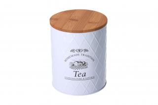 Plechová dóza s bambusovým víkem - Tea