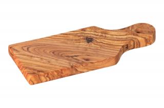 Prkénko z olivového dřeva s rukojetí 23 cm