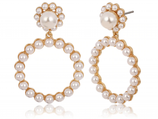 Luxusní perlové náušnice 2 barvy Barva: Zlatá