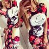 Stylové dámské šaty s motivem LOVE DEAD ROSES Velikost: XL