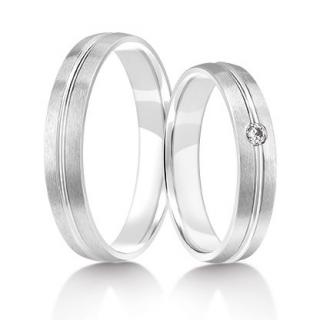 Snubní prsteny LR-073 kámen: briliant, šířka: 3,0, zlato: bílé