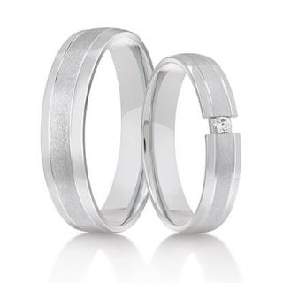 Snubní prsteny LR-102 kámen: briliant, šířka: 3,0, zlato: bílé