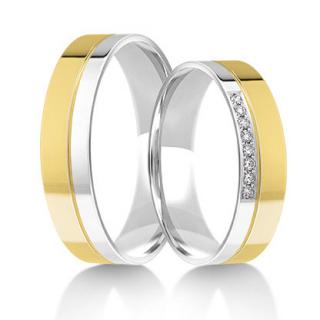 Snubní prsteny LR-115 kámen: bez kamene, šířka: 4,0, zlato: bílé
