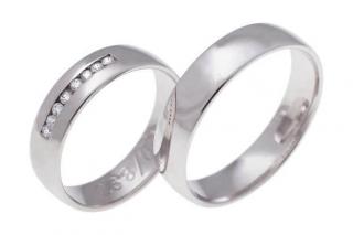 Snubní prsteny LR-238 kámen: briliant, šířka: 4,0, zlato: bílé
