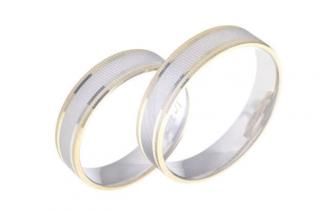 Snubní prsteny LR-243 kámen: bez kamene, šířka: 4,0, zlato: bílé