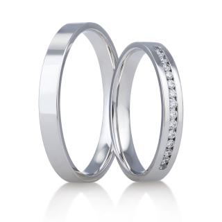 Snubní prsteny LR-290 kámen: briliant, šířka: 3,0, zlato: bílé
