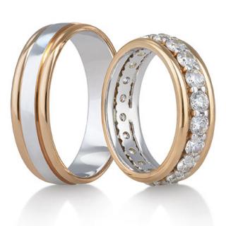 Snubní prsteny LR-312 kámen: briliant, šířka: 5,0, zlato: bílé
