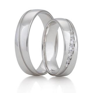 Snubní prsteny LR-352 kámen: briliant, šířka: 5,0, zlato: bílé