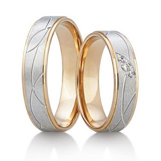 Snubní prsteny LR-384 kámen: bez kamene, šířka: 5,0, zlato: bílé