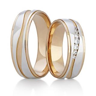 Snubní prsteny LR-385 kámen: bez kamene, šířka: 5,0, zlato: kombinované