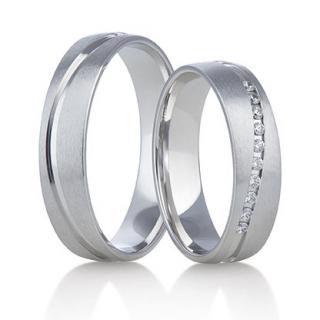 Snubní prsteny LR-400 kámen: zirkon, šířka: 6,0, zlato: bílé