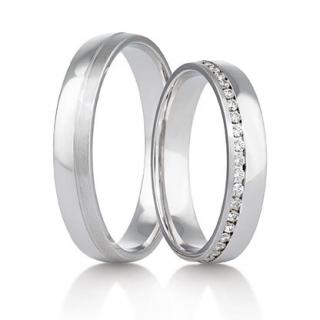 Snubní prsteny LR-415 kámen: bez kamene, šířka: 3,0, zlato: bílé