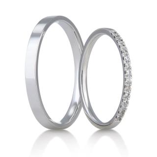 Snubní prsteny LR-419 kámen: briliant, šířka: 1,5, zlato: bílé