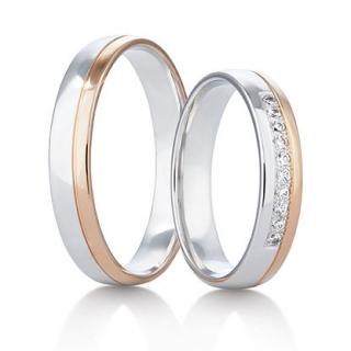 Snubní prsteny LR-420 kámen: briliant, šířka: 3,0, zlato: kombinované