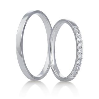 Snubní prsteny LR-430 kámen: briliant, šířka: 3,0, zlato: bílé
