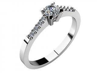 Zásnubní prsten LOVE 034 zlato: bílé