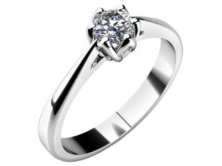 Zásnubní prsten LOVE 049 zlato: bílé