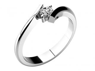 Zásnubní prsten LOVE 051 zlato: bílé