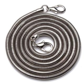 Řetízkový popruh na kabelku had stříbrný