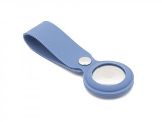 Dlouhá silikonová klíčenka na AirTag - Modrá