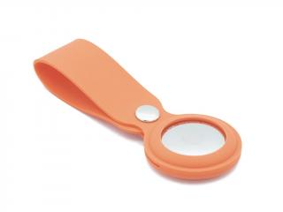 Dlouhá silikonová klíčenka na AirTag - Oranžová
