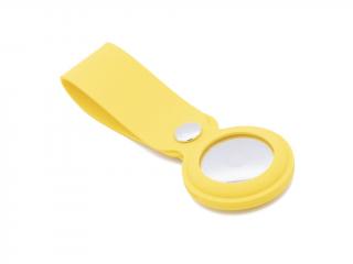 Dlouhá silikonová klíčenka na AirTag - Žlutá