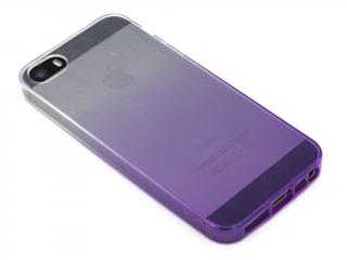 Duhový, gumový obal na iPhone 5,5s,SE - Fialový