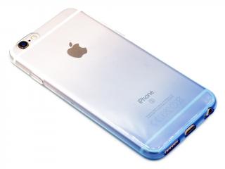 Duhový, gumový obal na iPhone 6,6s - Modrý